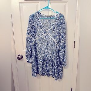 Alter’d state blue floral dress size large